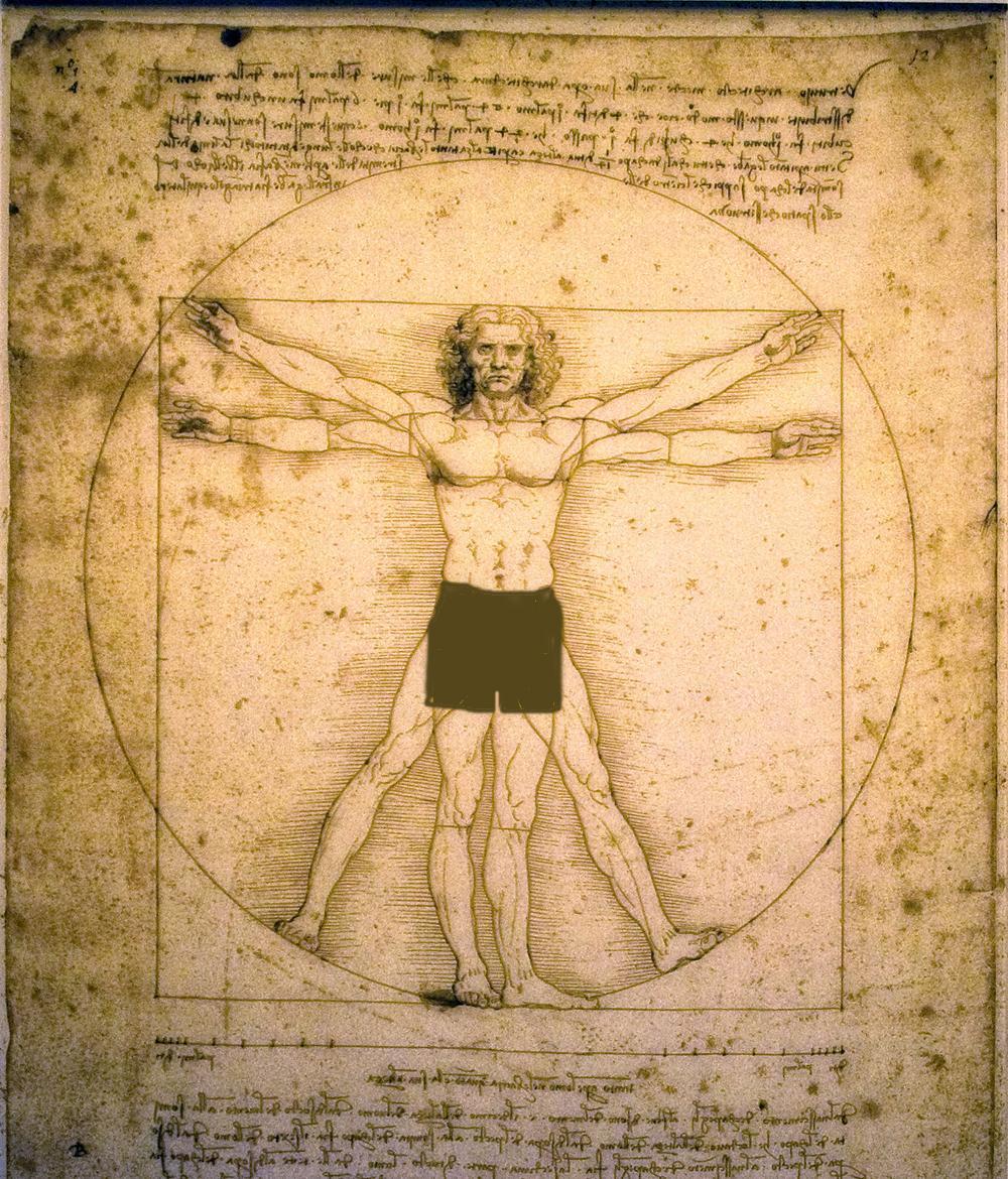 Activity 2 Vitruvian Man This rendering of the Vitruvian Man, completed in 1490, is fundamentally different than others in two ways: The circle and square image overlaid on top of each other form one