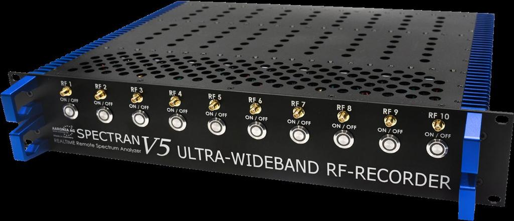 V5 UWB (Ultra-Wideband) Powerful Real-Time Spectrum Analyzer Array UWB-R 10Rx SPECTRAN V5 UWB-R 10Rx (Rackmount, Ultra Wideband