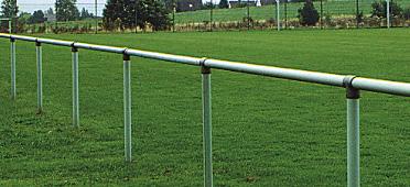 Barriers / security fence Barriers security fencing at sport fields or other barriers where events are taking place. Steeltube Ø 60 mm hot-dip galvanized Elbow 419.18 Cross Tube Tee 419.