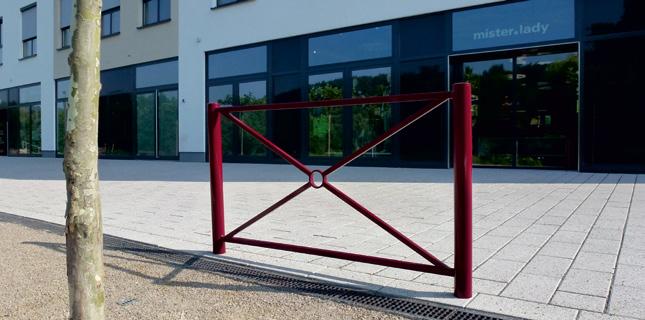 City fence Urban Equipment Building Equipment Special color RAL 3004 City fence for safety in town, perfect layout, unobtrusive City fence