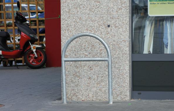 Lean-on and blocking car park barriers, steel tube Ø 48 mm Round hoops of steel tube Ø 48 X 2.5 mm For casting in concrete, Steel tube Ø 48 mm, total height: approx. 1200 mm Approx.kg Part-No.