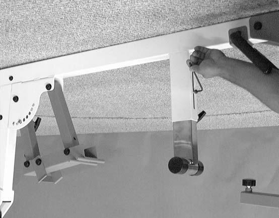 45 Insert the Incline Bench Elevation Tube (#15), in the position as shown above, into the receptacle located on the Base Frame (#1).