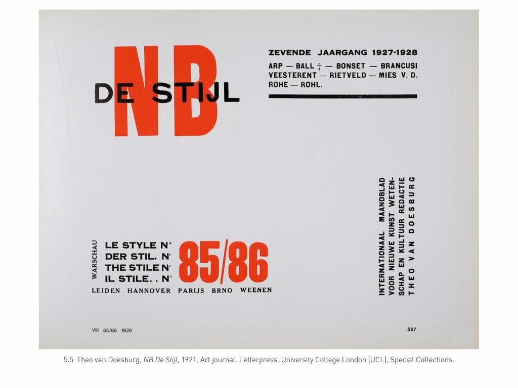 Futurists, Dadaists and De Stijl All in all these movements made a drastic impact on the way typography, form and color was used in publications.