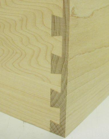 Drawer Box Styles - 00B (alf Blind Dovetail) - alf Blind Dovetail Drawer Boxes () alf Blind Dovetail Shown with TE4 Top Edge Option - alf Blind Dovetail Drawer Boxes - Bottom Panel Inset Options