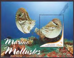 85 1300 $4 Marine Mollusks Souvenir Sheet... 8.75 7.