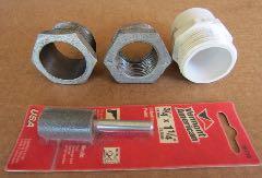 Other Parts Slip Bushing X Slip Bushing for 1 1/2 Pole is made from a 2 X 1 1/2 galvanized bushing.
