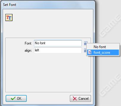 This will bring up the Set Font properties window where you will need to select the font you created: You also
