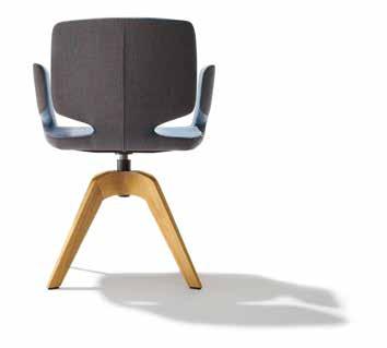 below: aye chair with armrest, wood type walnut, tartufo natural leather aye aye offers enormous comfort as a swivel chair as well.