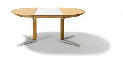 : girado extendable table, 120 120 + 60 cm, wood type oak, glossy white glass, matt