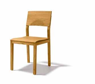 It is available in pure solid wood or as an upholstered version, with or without the upholstered backrest. fig.