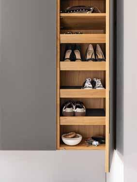 minimal design but also enough storage space for clothes and shoes.