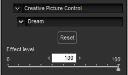 Recent Picture Controls The parameters below are available when Latest picture control is chosen as the color reproduction process or if the picture was taken with a camera that supports only the