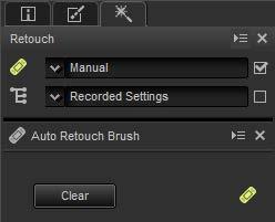 3 Release the mouse button to apply the tool to the affected area. A Brush Size A brush larger than the defect you are attempting to correct may affect neighboring areas of the image.