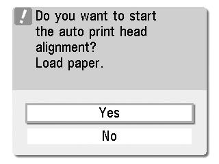 Aligning Print Head - Auto head align If ruled lines are misaligned or a printout is unsatisfactory, adjust the print head position. Print head alignment is performed automatically.