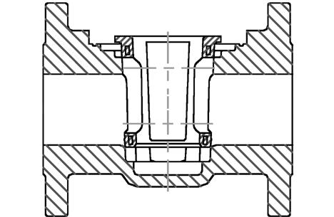 SECTION V B. VALVE ASSEMBLY 1"-6" MACH 1 WITH SLEEVE Figure V-B3 1. Mount body (Part 1) on arbor press or table vise holding one flange. 2. Place the sleeve (Part 3) into the bowl of the body. STOP!