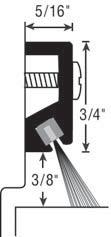 SWEEPS & SEALS Note: 2 required for use as Astragal 770SB Door Sweep w/drip Cap Mill/Brush 3'-0" $21.00 4'-0" 29.00 801S Door Sweep Mill/Brush 3'-0" $21.00 4'-0" 30.