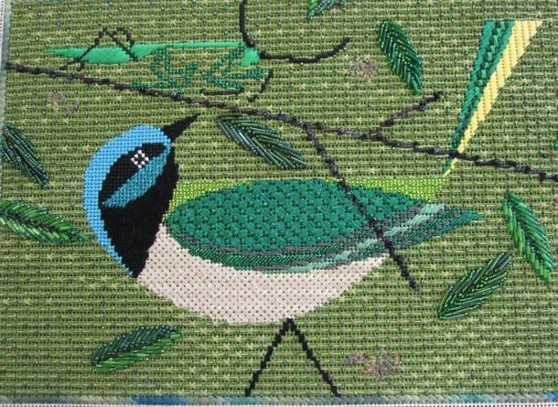 Use Beads as a Thread! We typically use beads on our needlepoint canvas as an embellishment option.