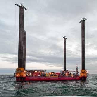 including suction pile weight 1,000t Sandy and occasional clayey soils 25m-30m All 3 platforms relocated without port call Relocation (de-installation and reinstallation) of each