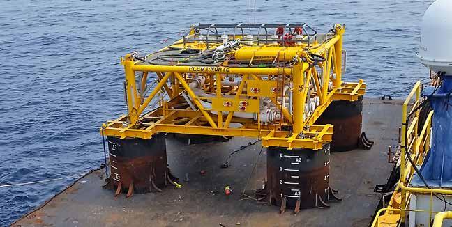 PEMEX Ayatsil PLEM Suction piles for the foundation of subsea structures Swiber Year completed 2016 Gulf of Mexico SPT achievements Installation of the