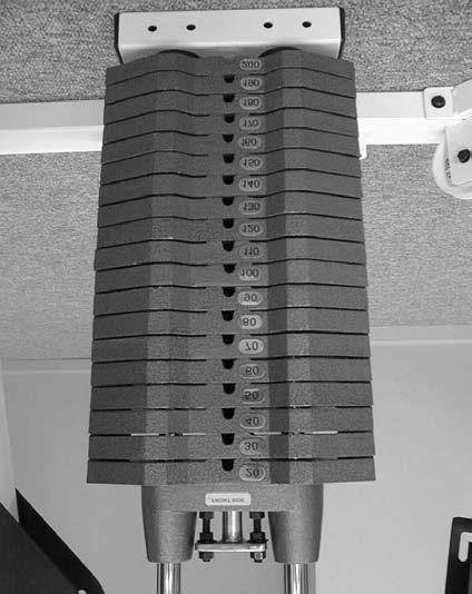 34 VIEW OF COMPLETED WEIGHT STACK FIG.
