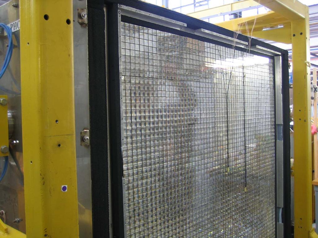 Front side of one of the PHOS PWO modules