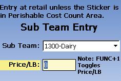 WEIGHT ENTRIES CASE QUANTITIES Certain items in the store may require a weight to be entered.