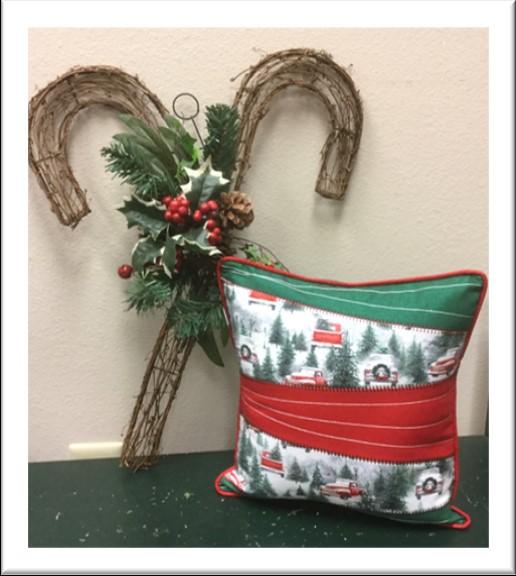 YOUTH SEWING: OH, CHRISMTAS TREE PILLOW Saturday, November 17: 1:00-4:00 pm In this month s youth sewing, we ll be making the Oh, Christmas Tree pillow.
