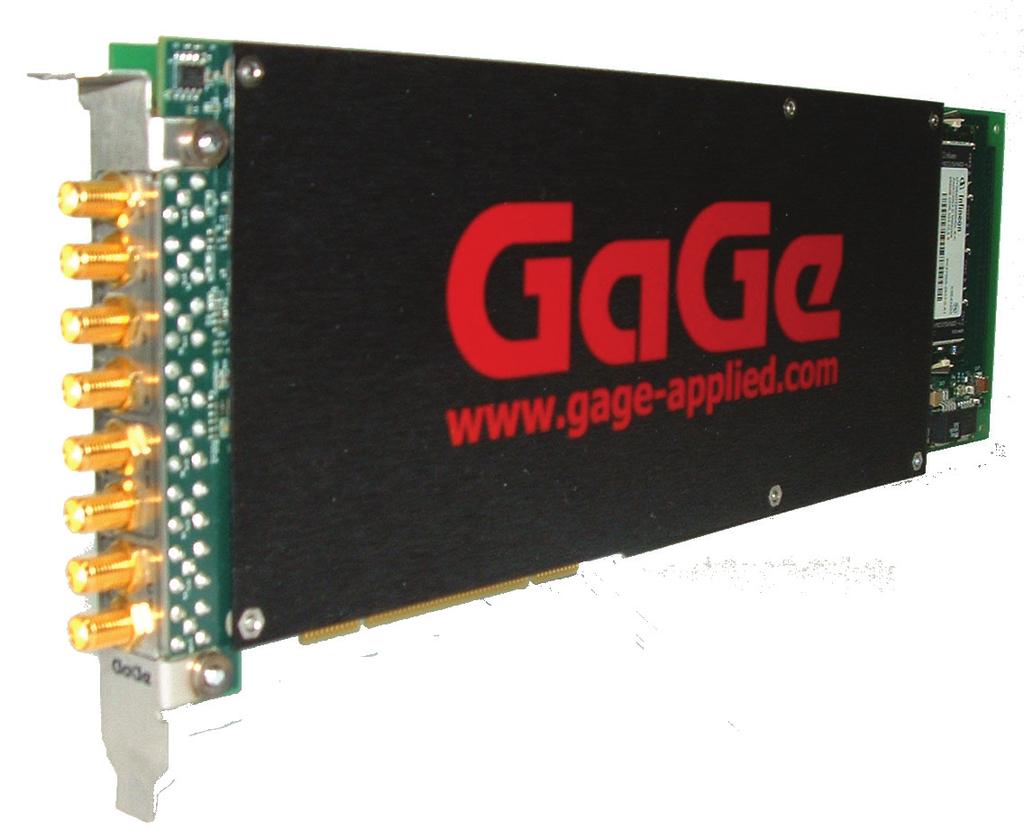 The GaGe Razor TM family of multi-channel digitizers features up to 4 channels Razor CompuScope 16XX 16-Bit Family of Multi-channel Digitizers for the PCI Express and PCI Bus in a single-slot PCI