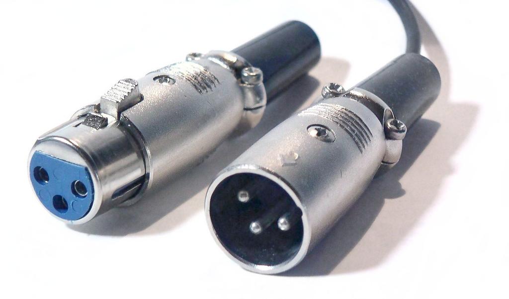 Some Audio Terms XLR - XLR connectors are used with balanced lines for optimal interference rejection. An XLR connector's pins usually point in the direction of signal flow.