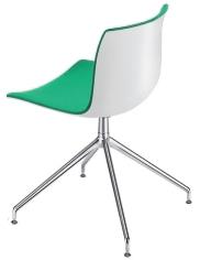 47 Catifa 53 Art. 2056 Chair with polished or powdercoated aluminium swivel trestle base.