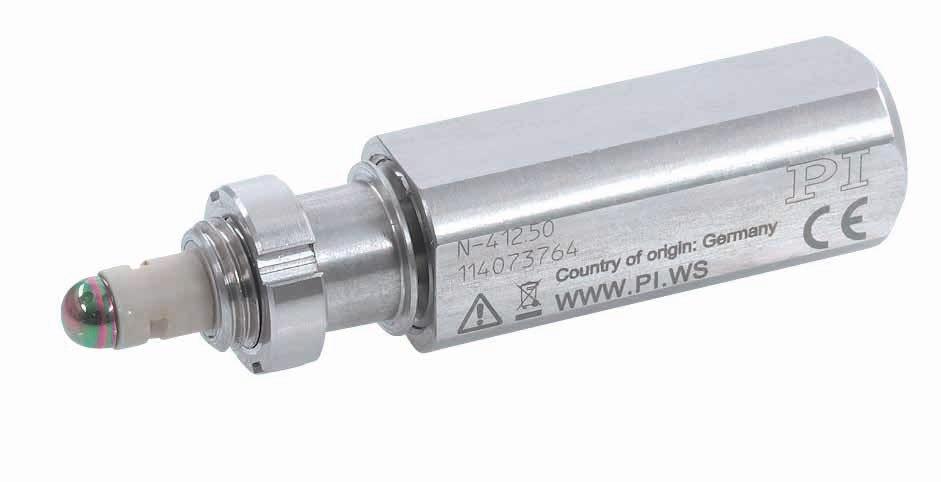 N-412 Linear Actuator with Q-Motion Piezo Motor Inexpensive and Easy to Integrate OEM Actuator n OEM actuator without position sensor n Silent: Operating frequency to >20 khz n Velocity over 5 mm/s n