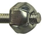 Rotate tie rod slowly and secure the end that protrudes from bottom floor with a second acorn nut. Carefully handle assembly until all tie rods have been tightened.