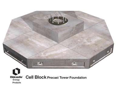 CELL BLOCK Oldcastle Cell Blocks are a precast, post-tensioned foundation system designed specifically for the wireless communications industry.