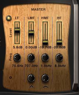 4.4.1 Master EQ The Master EQ is located on the right side of the Equalizer Page.