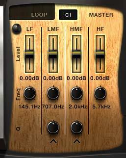 5.4 EQ & Filter The EQ & Filter page is where you will find controls that alter the timbre of the instrument.