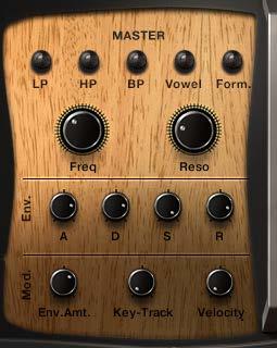 5.4.3 Filter A filter is also used to alter the timbre of a sound, but in more extreme ways than an equalizer. As such, modulation options are offered to increase the sonic possibilities.