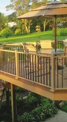 Ultra Max Connector System 36" and 42" Square Baluster 2-Rail Level Railing Kits All railing kits feature the Adams Profile and include: Top and Bottom Rails, 15 Balusters, Brackets and Fasteners 4