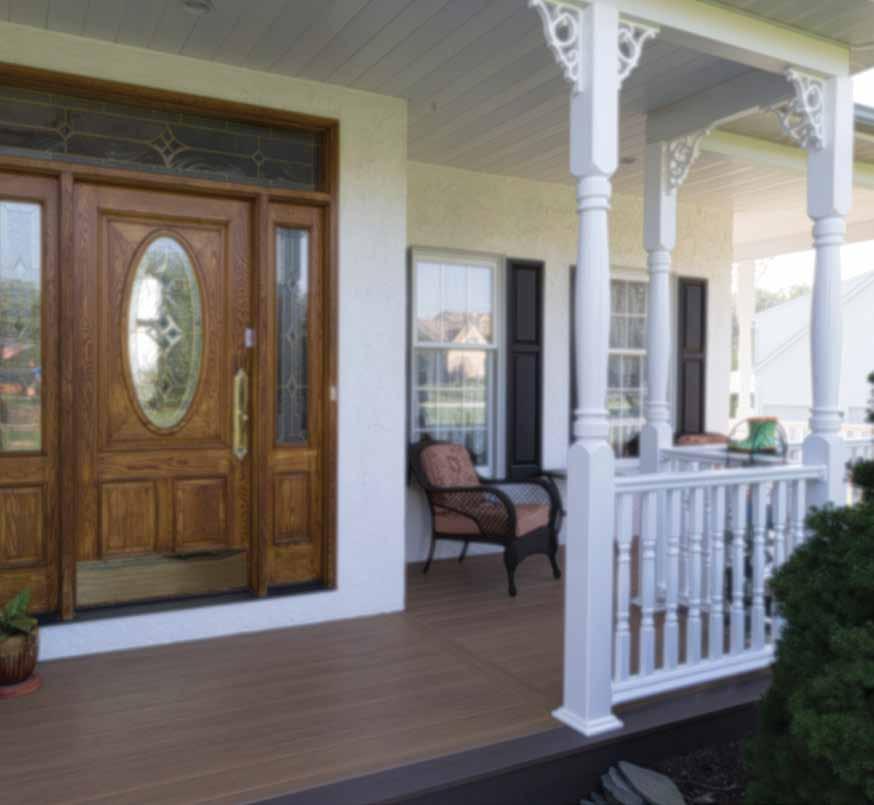 STRUCTURAL PORCH POSTS ENDURING DESIGN These 9' structural vinyl posts bring classic style to your porch, while