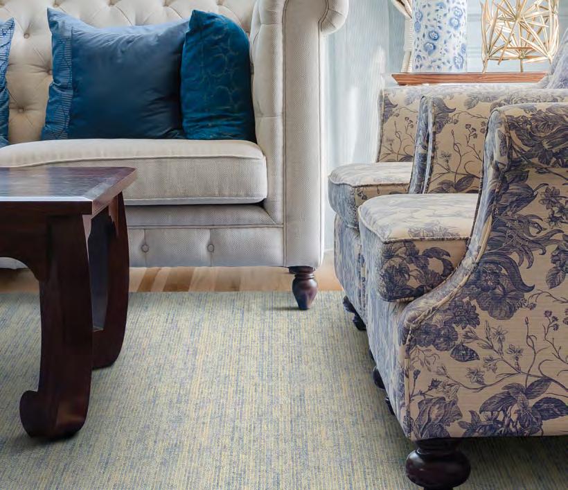 CARRINGTON collection 50% Wool and 50% Hand-Spun Viscose Casual, Distressed Appearance Enhanced by Both Color and Texture Soft, Natural Surface Pile Approximate