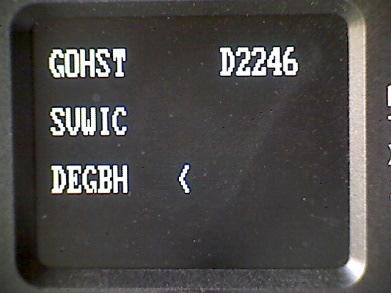 The right page above shows a list of two different call signs, respectively aircraft, on which the transponder can be used. Up to 8 call signs can be stored.