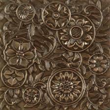 Exquisitely wrought metal tiles in four distinctive finishes Seven field tile designs in two