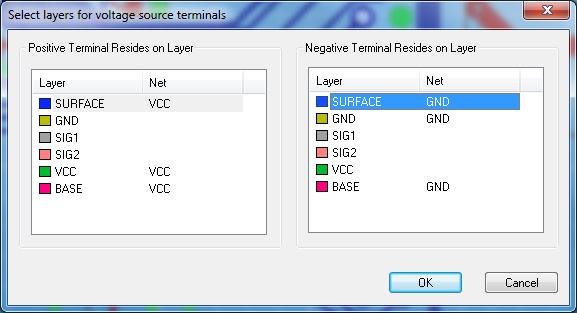 Enter For the Positive Terminal Layer Select Surface For the Negative