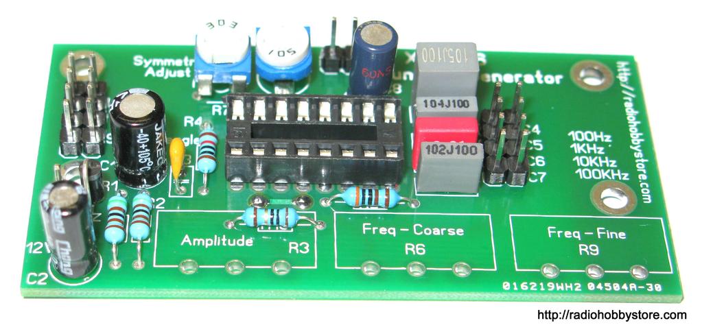 Install IC XR2206CP into DIP 16 Socket, remember to check