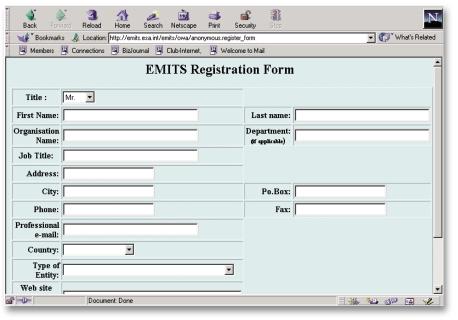 emits Who can access EMITS? Staff belonging to entities qualified as ESA potential bidders (i.e. having an ESABD code) can get access to EMITS, in addition to ESA staff and national Delegations.