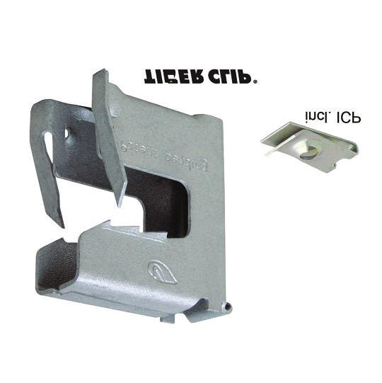 Tiger Clip Multi-purpose clip. For static loads, single use and non relocatable. To hammer on or by hand; always the eye opposite to the load. Also suitable for outside use.