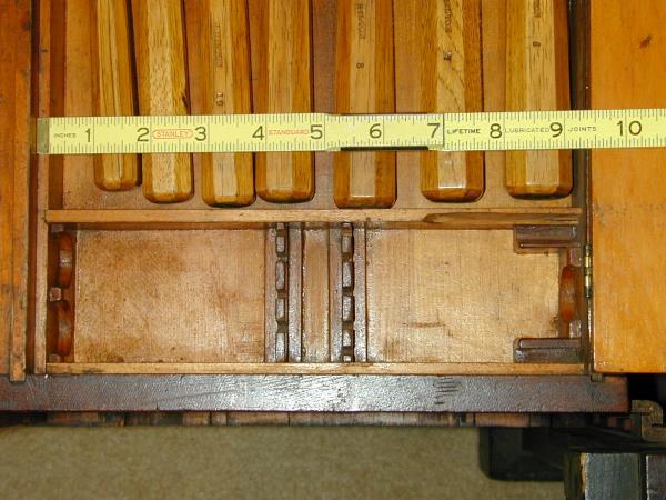 latch for the chisels in the top.