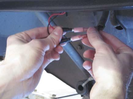 37 Connect the light wires with the vehicle wires by attaching the male connectors to the Connectors (EC1-0007).