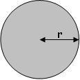 Area = (a + b) h 2 Area = b x h Circle
