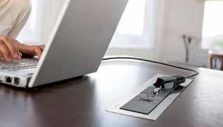 Valid for all desk thicknesses Trim frame with straight lines and