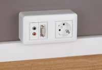WALL BOXES SUPPLIED WITH ALL NECESSARY MATERIAL The K45 double surface-mount box is supplied with divider plate,
